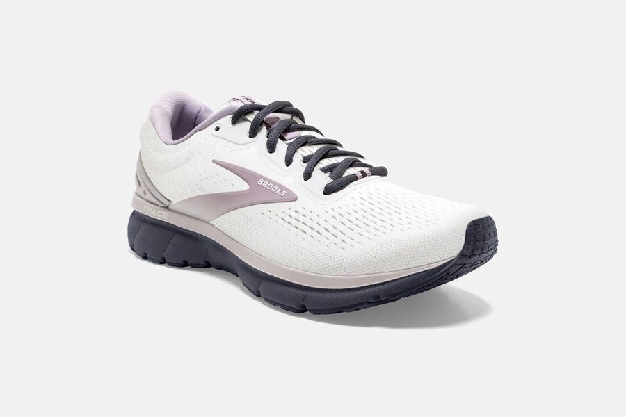 Trace Road Brooks Running Shoes NZ Womens - White/Pink - YMGIWS-529